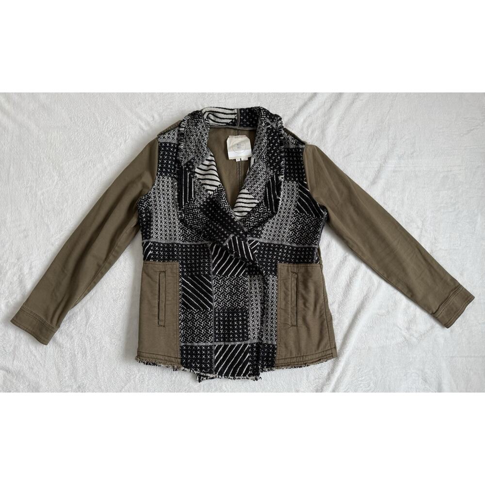 Anthropologie Hei Hei Fringed Fieldwork Jacket Utility Moss Green Size Medium